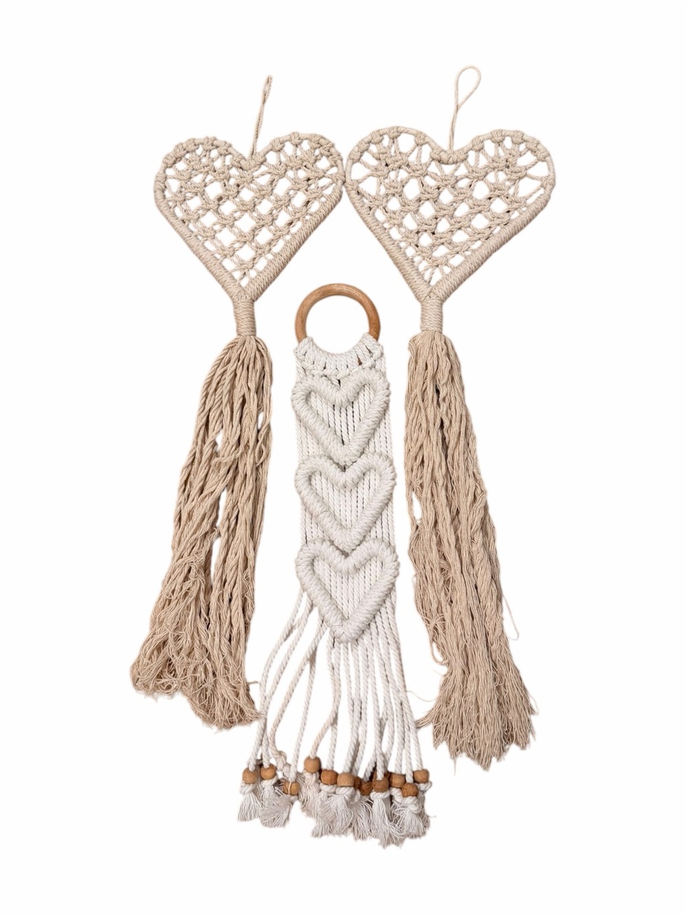 Boho Heart Macrame Decor Bundle